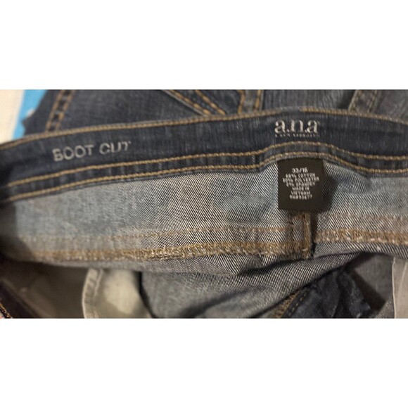 Ana Bootcut Denim Jeans Women's Blue size: 16 Mid Rise Medium Wash Cotton Blend - Picture 3 of 3